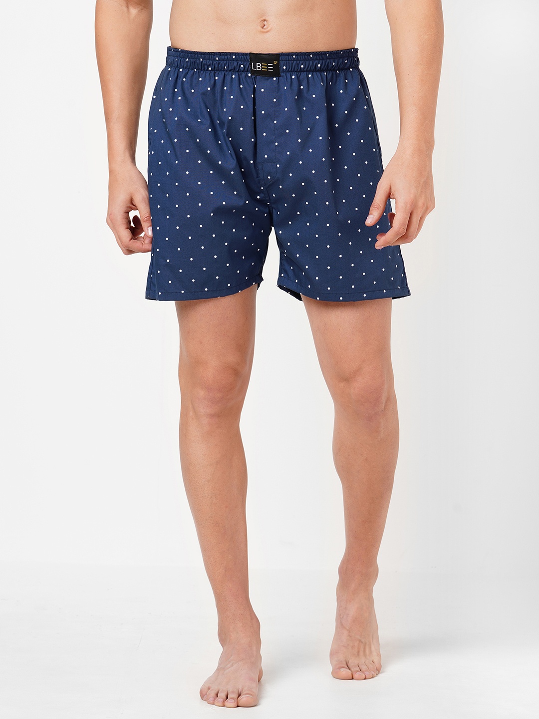 

LBEE Men Navy-Blue & White Printed Boxer