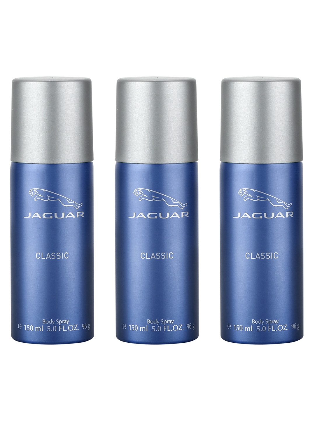 

JAGUAR Men Set of 3 Classic Deodorant Spray 150 ml each, Blue