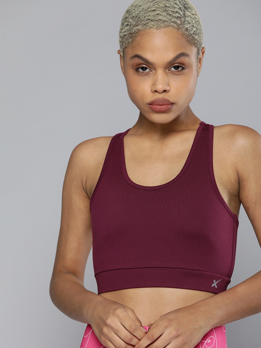 

HRX by Hrithik Roshan Burgundy Bra Lightly Padded