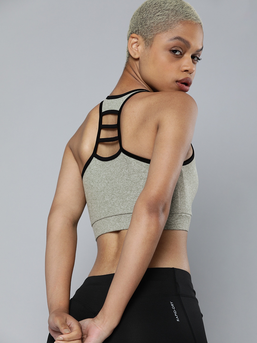 

HRX by Hrithik Roshan Olive Green Bra Lightly Padded