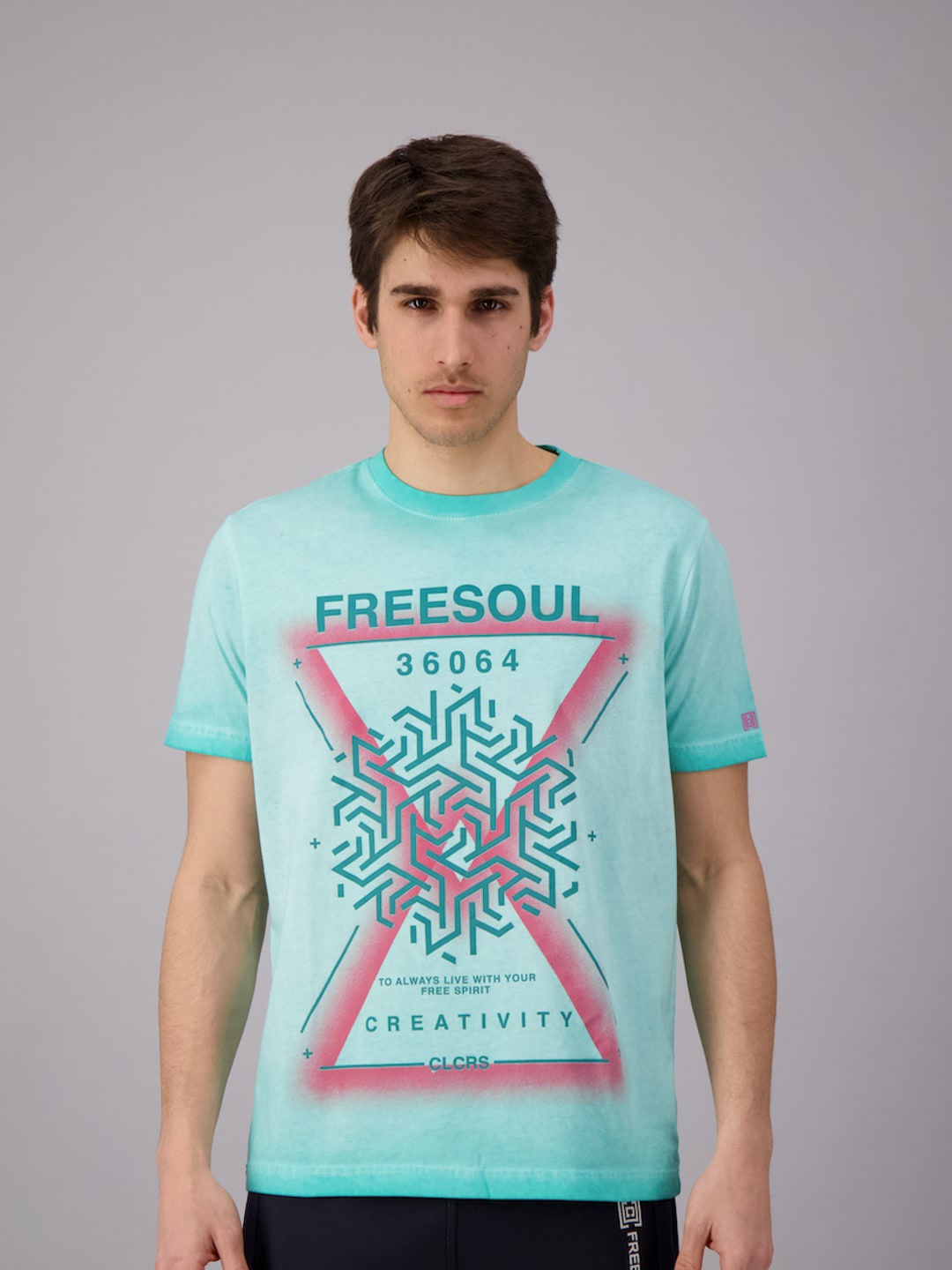

FREESOUL Men Blue Printed T-shirt
