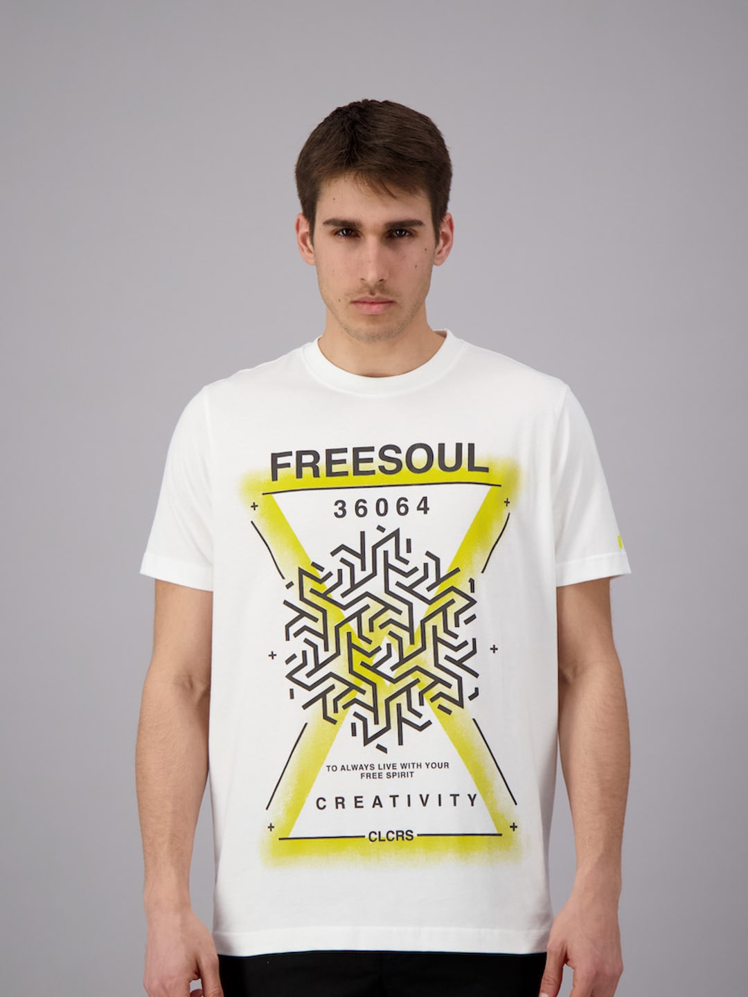 

FREESOUL Men White Printed T-shirt