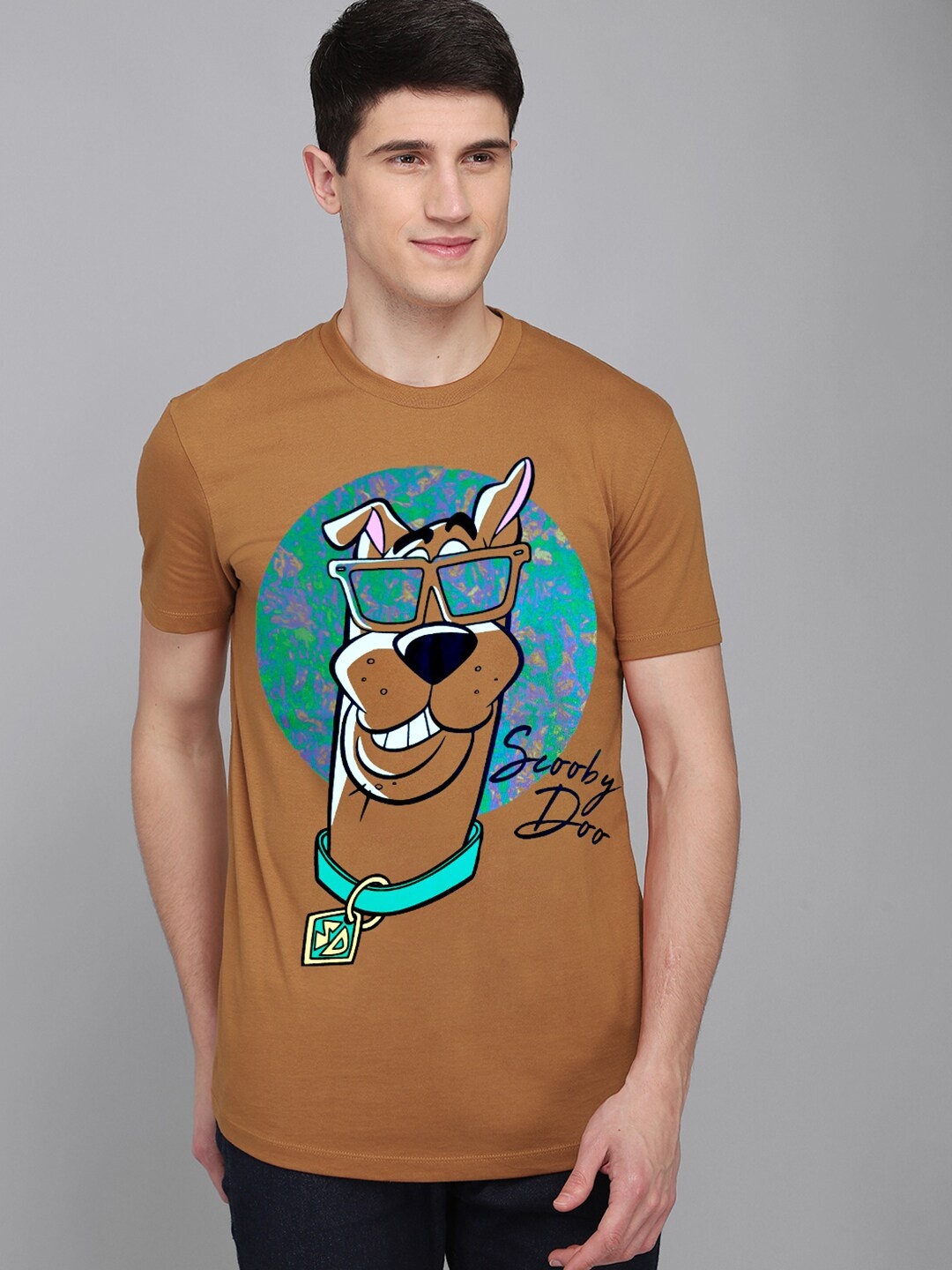 

Free Authority Scooby Doo Printed Tshirt For Men, Tan