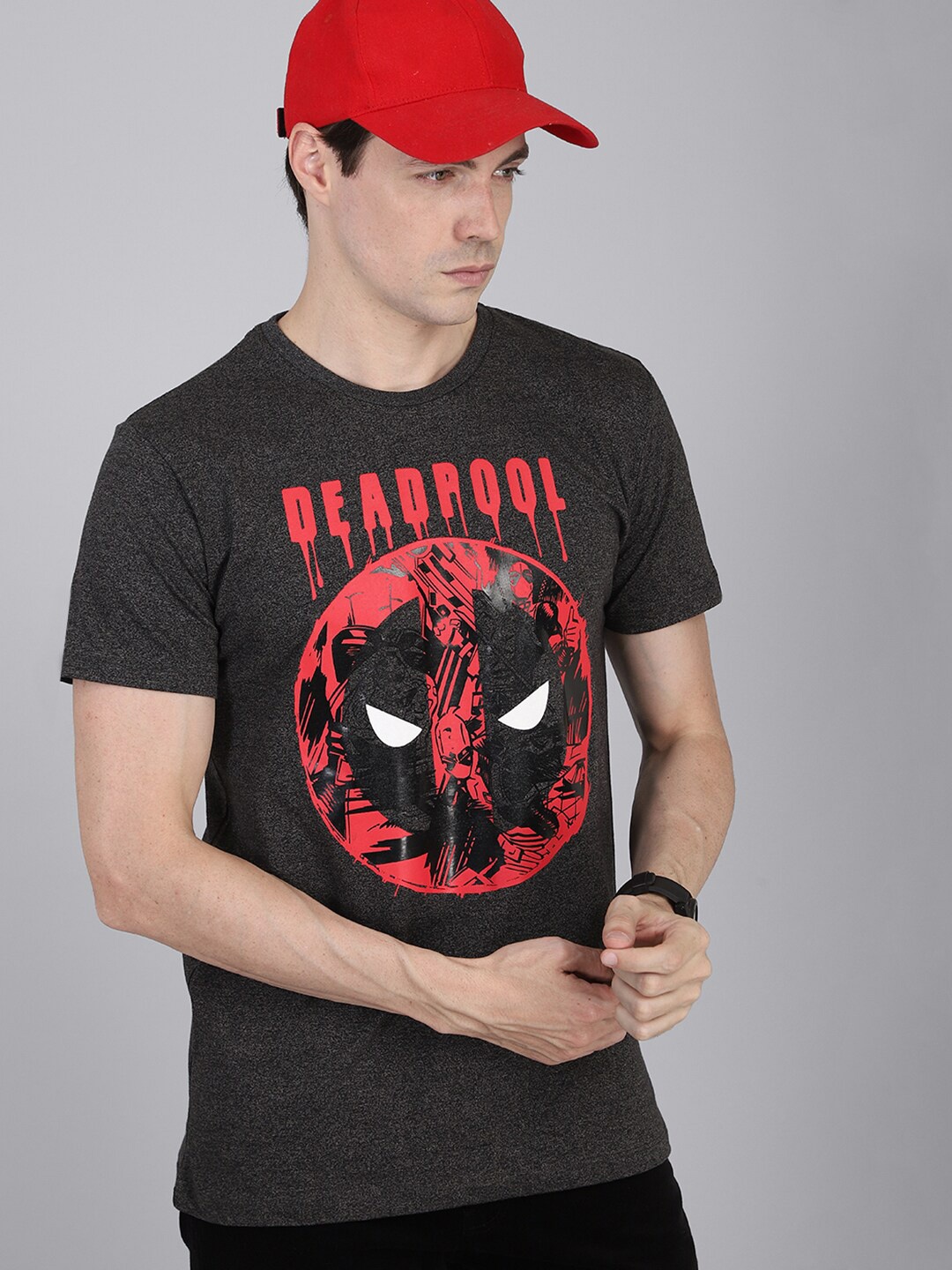 

Free Authority Men Grey Printed T-shirt