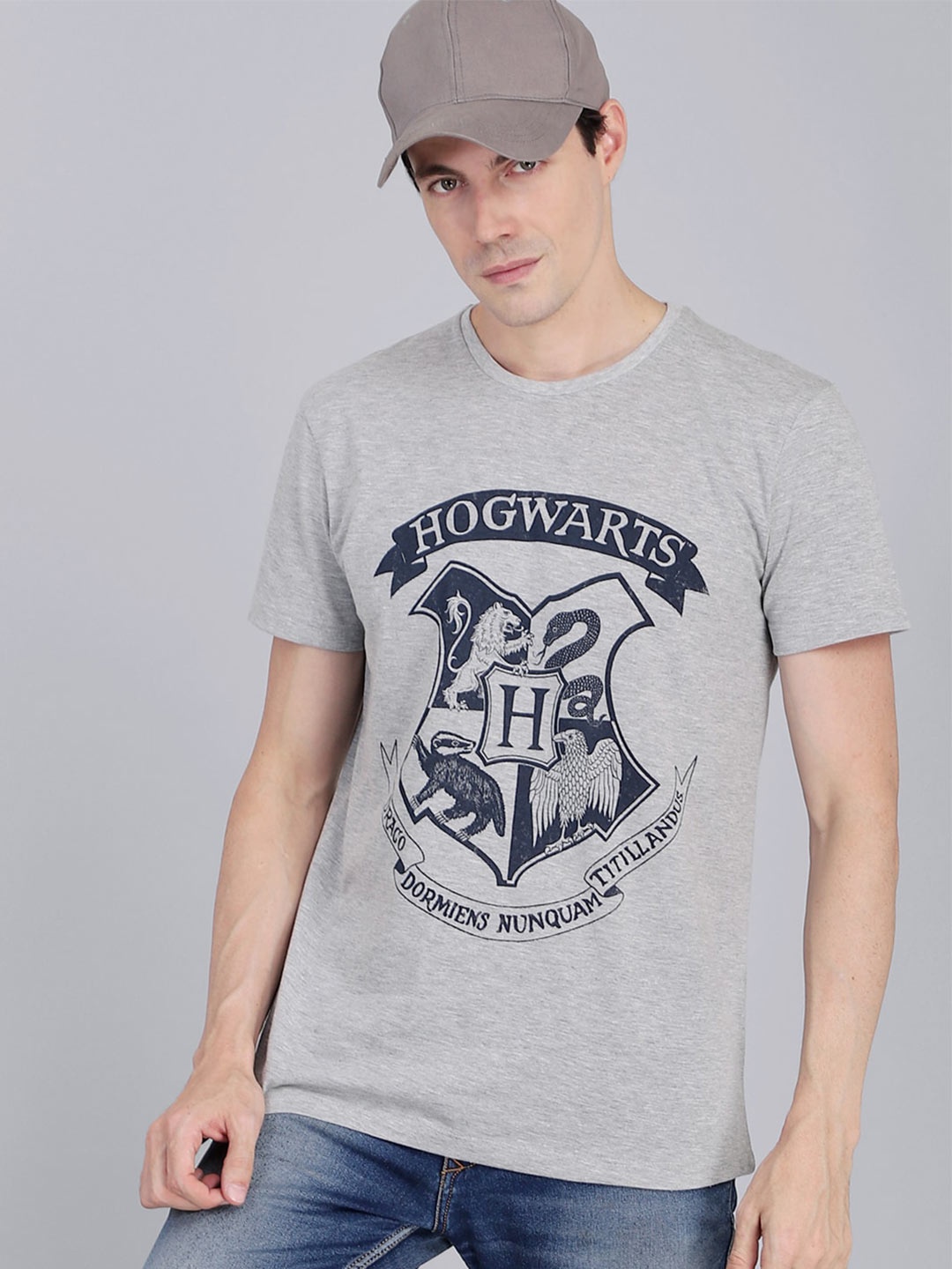 

Free Authority Men Grey Printed T-shirt