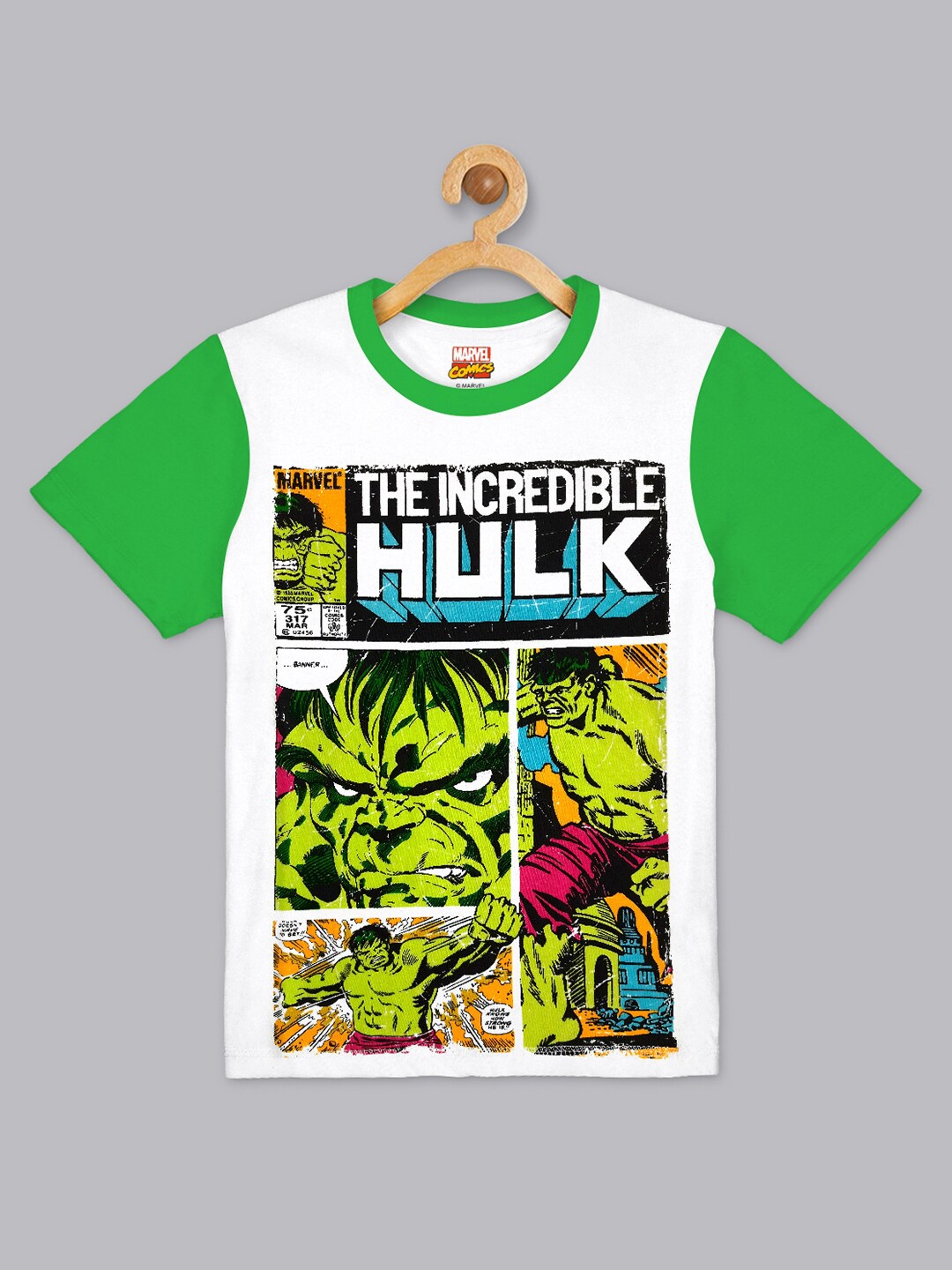 

Kids Ville Boys Multicoloured Hulk Printed 100% cotton T-shirt, Multi