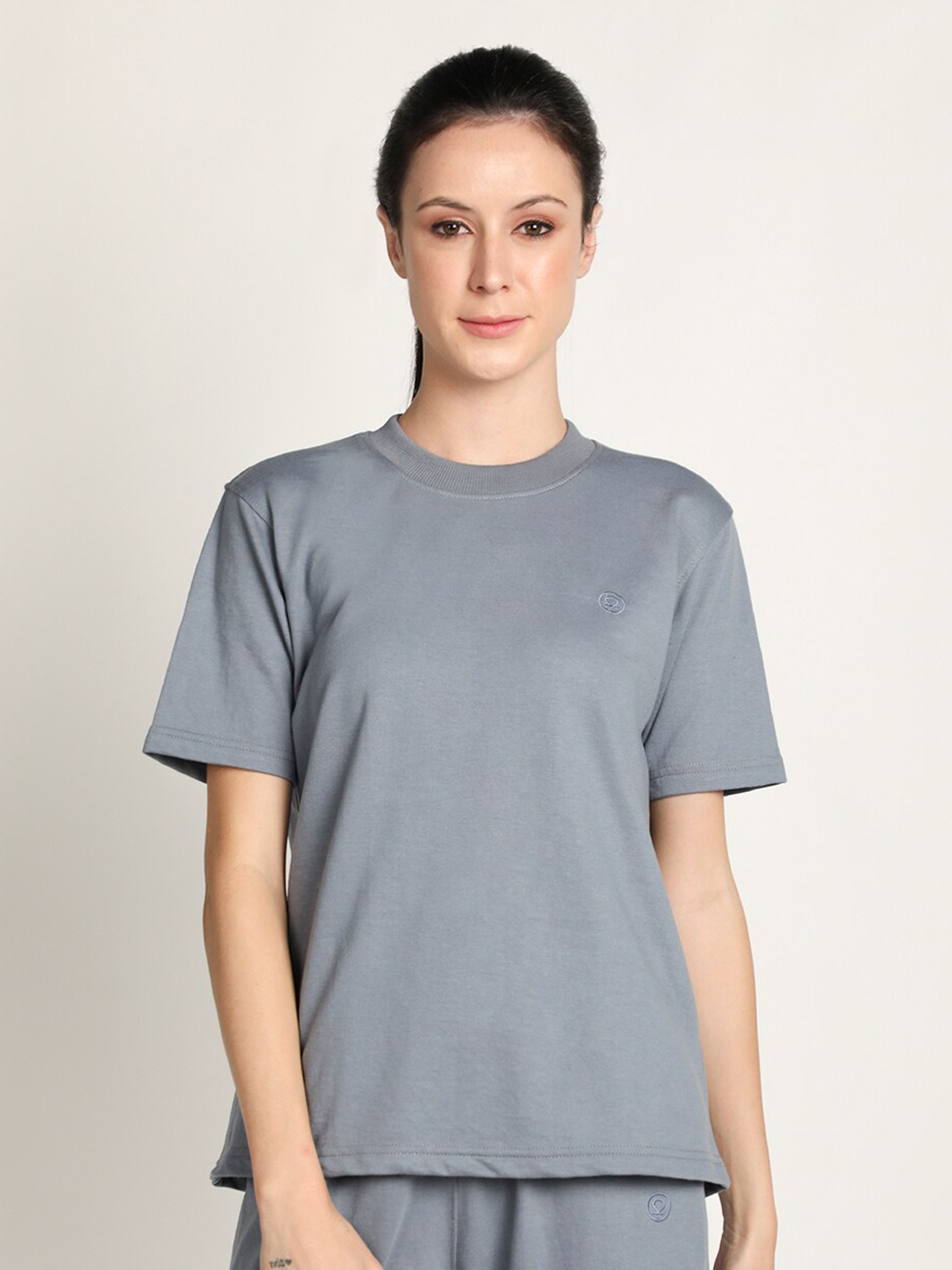 

Chkokko Women Grey Outdoor T-shirt