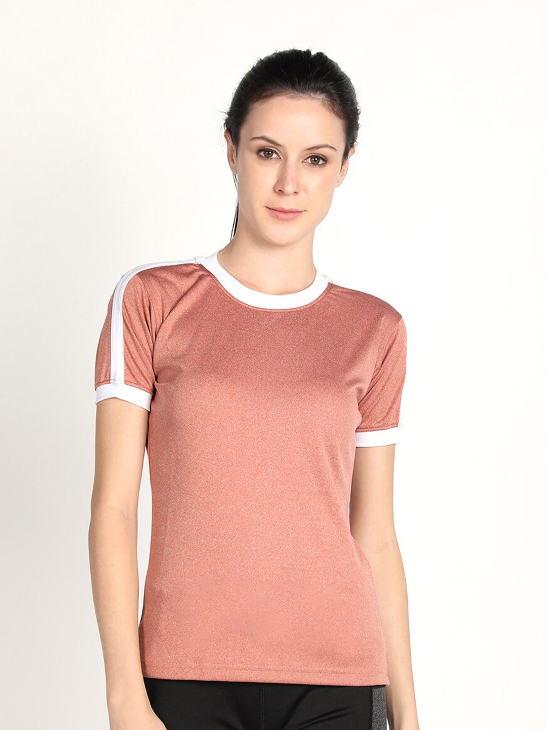 

Chkokko Women Rust Yoga T-shirt