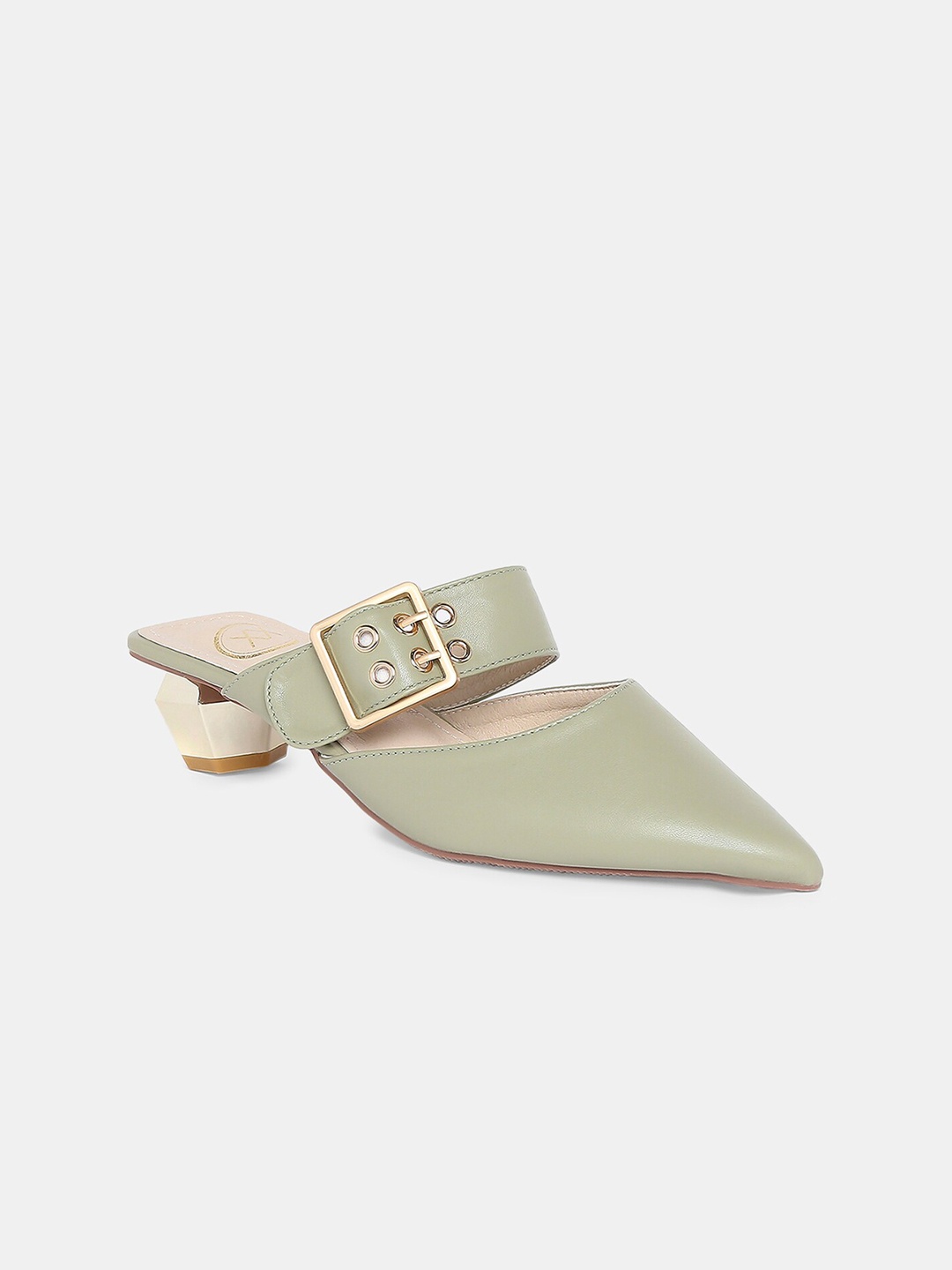 

20Dresses Green PU Party Block Pumps with Bows