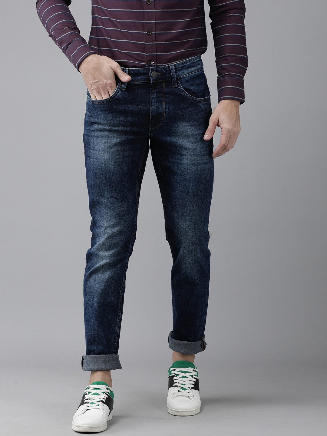 

U.S. Polo Assn. Denim Co. Men Blue Slim Fit Light Fade Stretchable Jeans