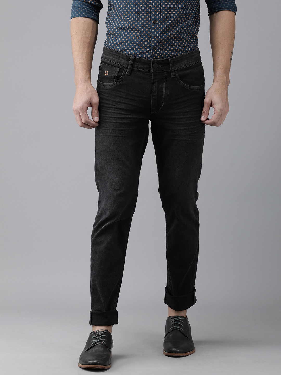 

U.S. Polo Assn. Denim Co. Men Black Slim Fit Light Fade Mid Rise Stretchable Jeans