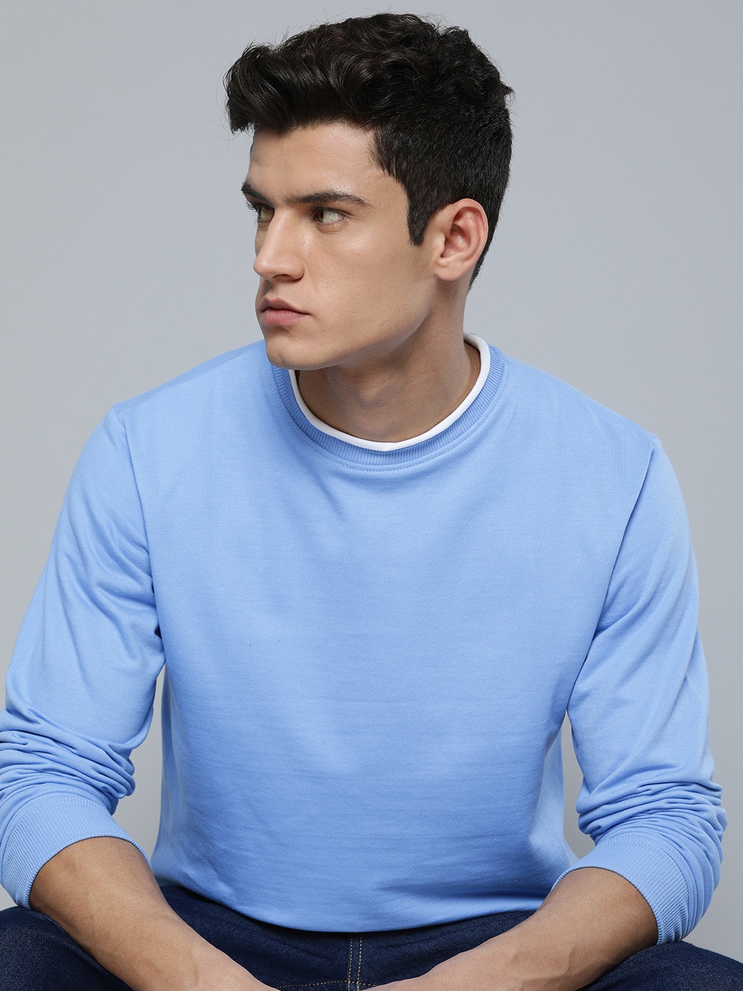 

ether Men Blue Sweatshirt