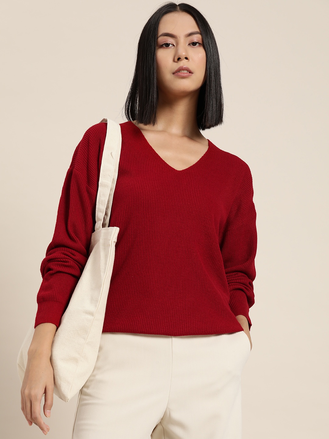 

ether Women Red Pullover