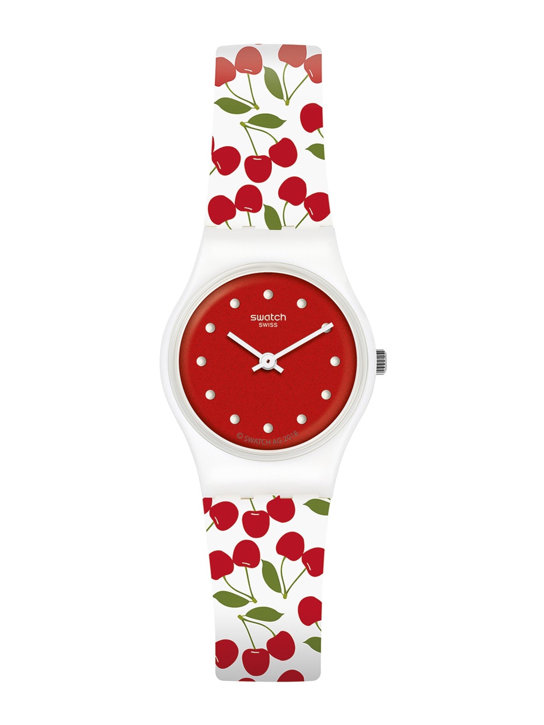 

Swatch Unisex Embellished Dial & Straps Analogue Watch LW167, Red