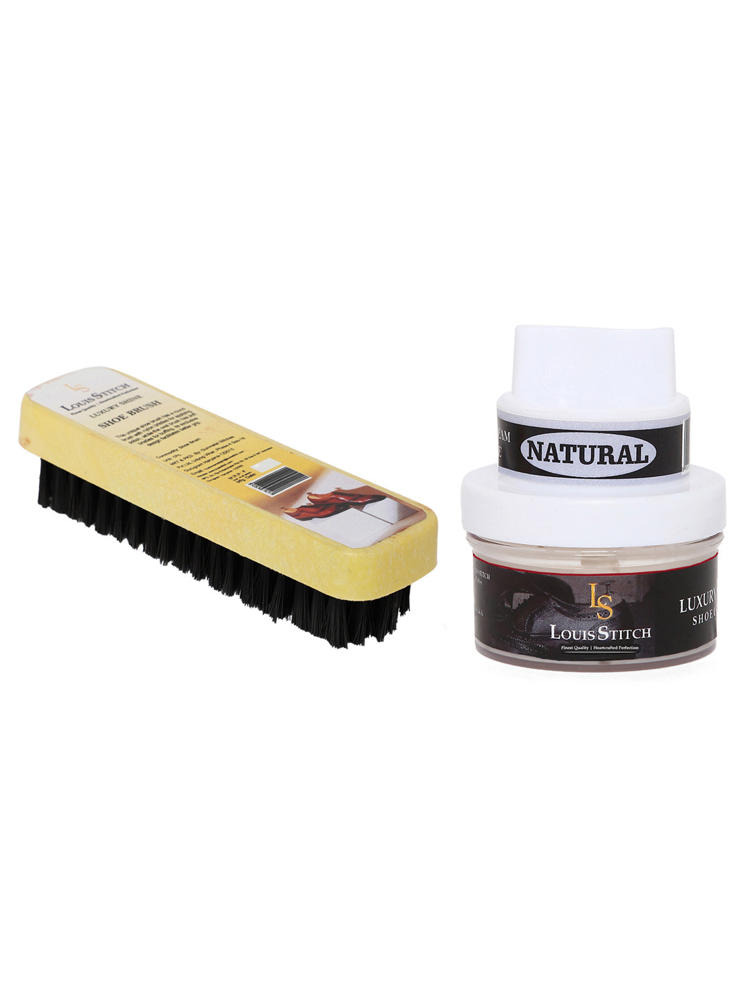 

LOUIS STITCH Shoe Brush & Shoe Cream with Applicator For Leather Products, Multi