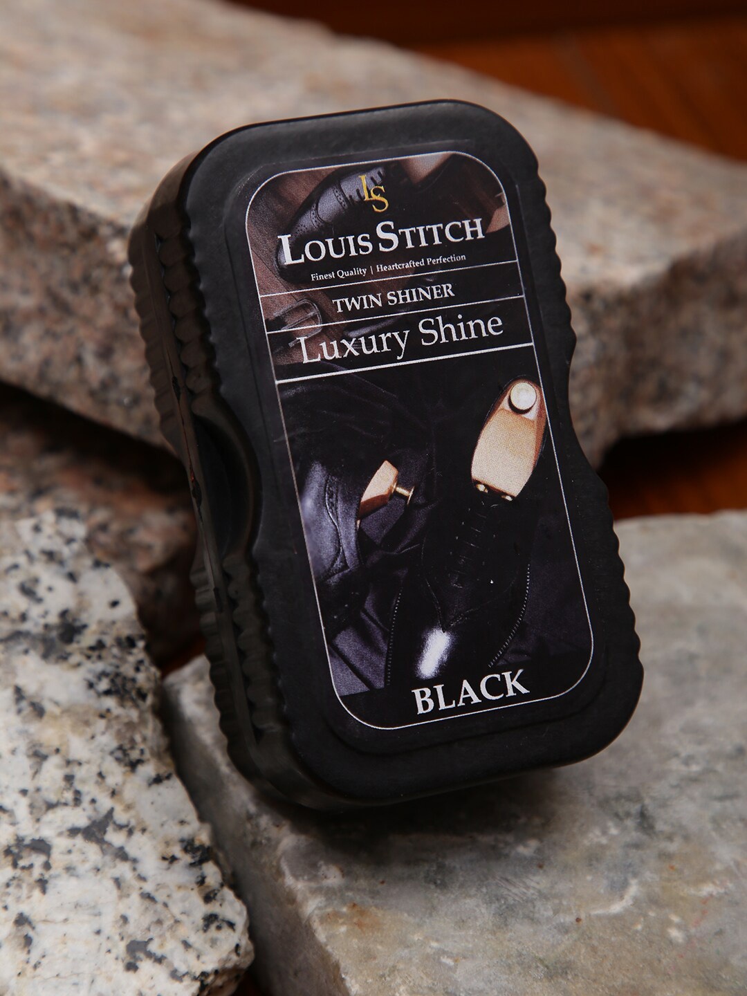 

LOUIS STITCH Set Of 3 Black Shoe Cream With Applicator & Brush