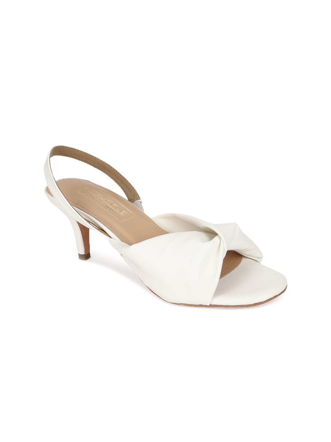 

Truffle Collection White PU Sandals with Bows