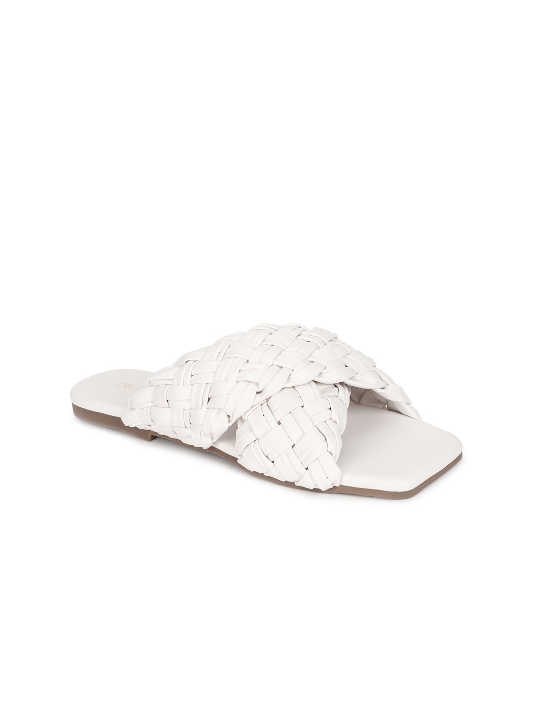 

Truffle Collection Women White Open Toe Flats