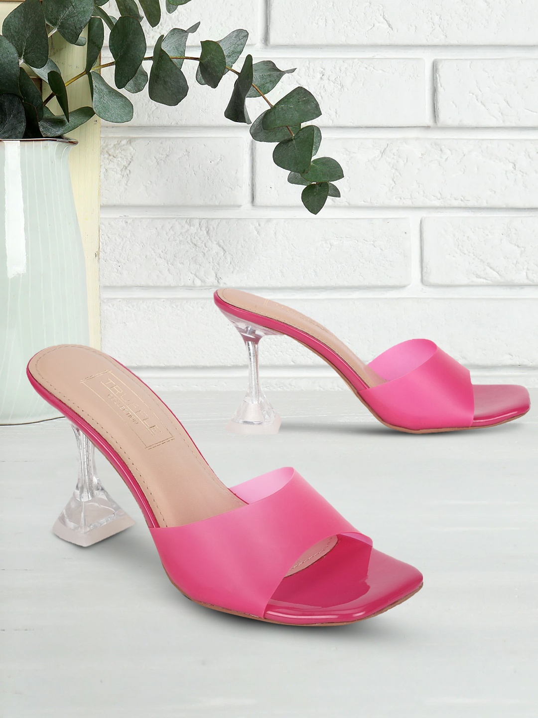 

Truffle Collection Pink Block Mules