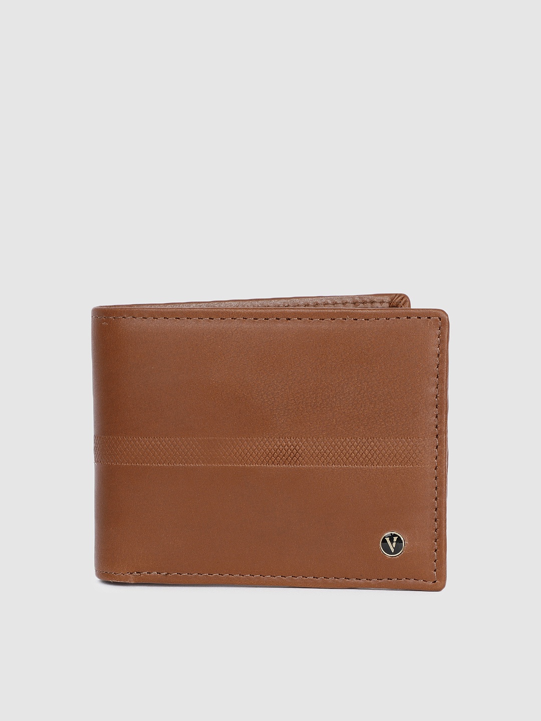 

Van Heusen Men Tan Leather Two Fold Wallet