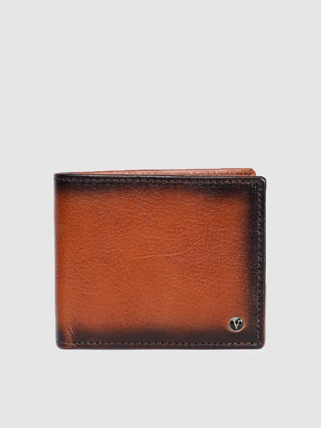 

Van Heusen Men Tan Textured Leather Two Fold Wallet