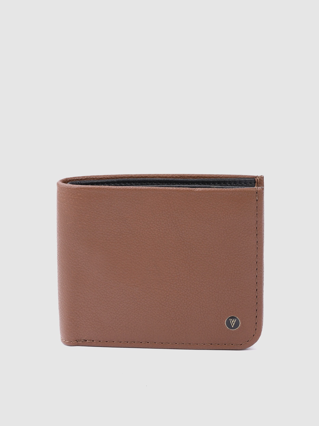 

Van Heusen Men Brown Solid Leather Two Fold Wallet