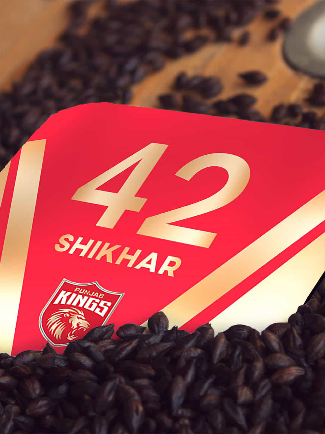 

macmerise Set of 6 Punjab Kings Gear Up Printed Coasters, Red