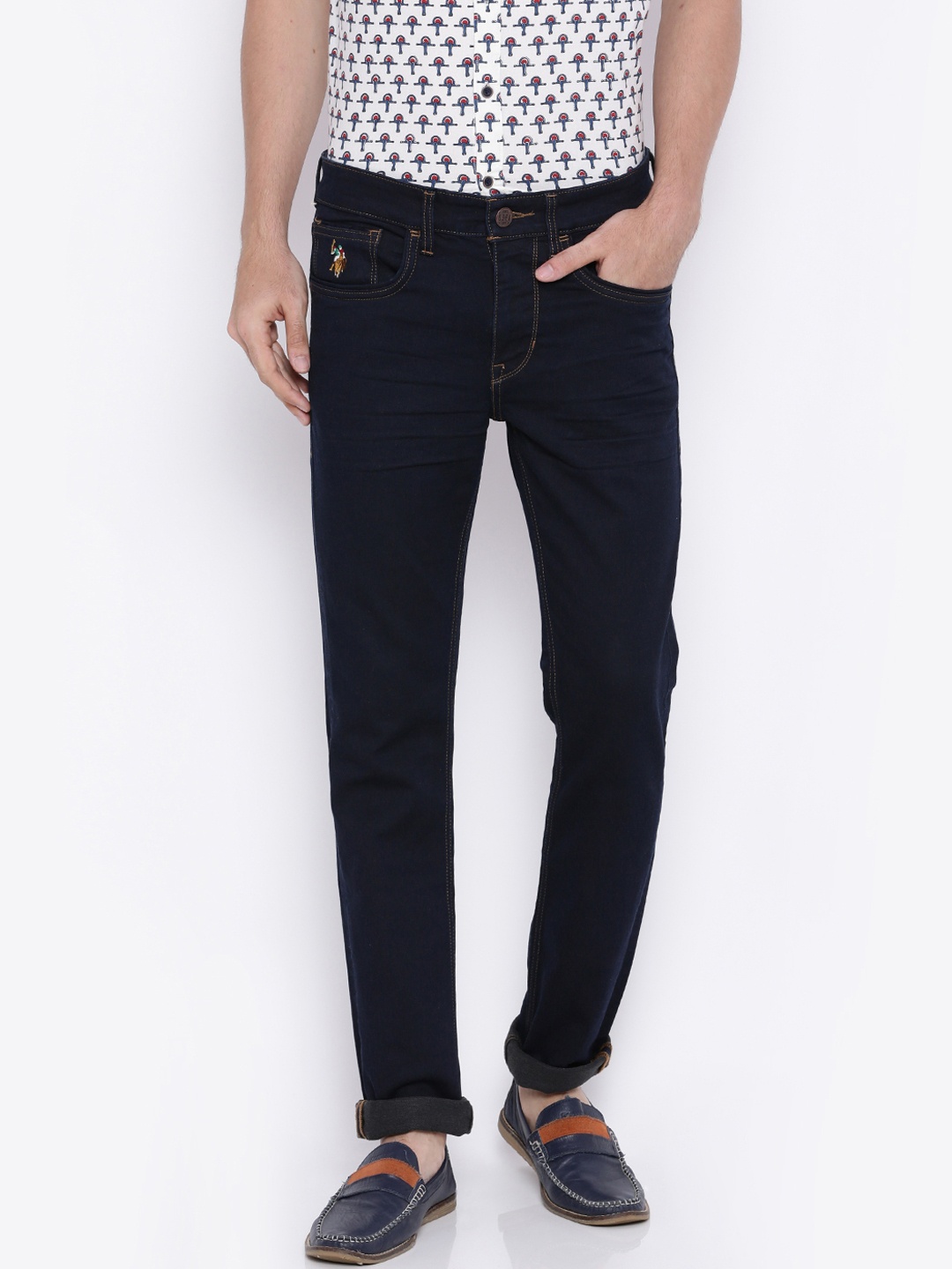 

U.S. Polo Assn. Denim Co. Men Navy Regallo Skinny Fit Stretchable Jeans, Navy blue