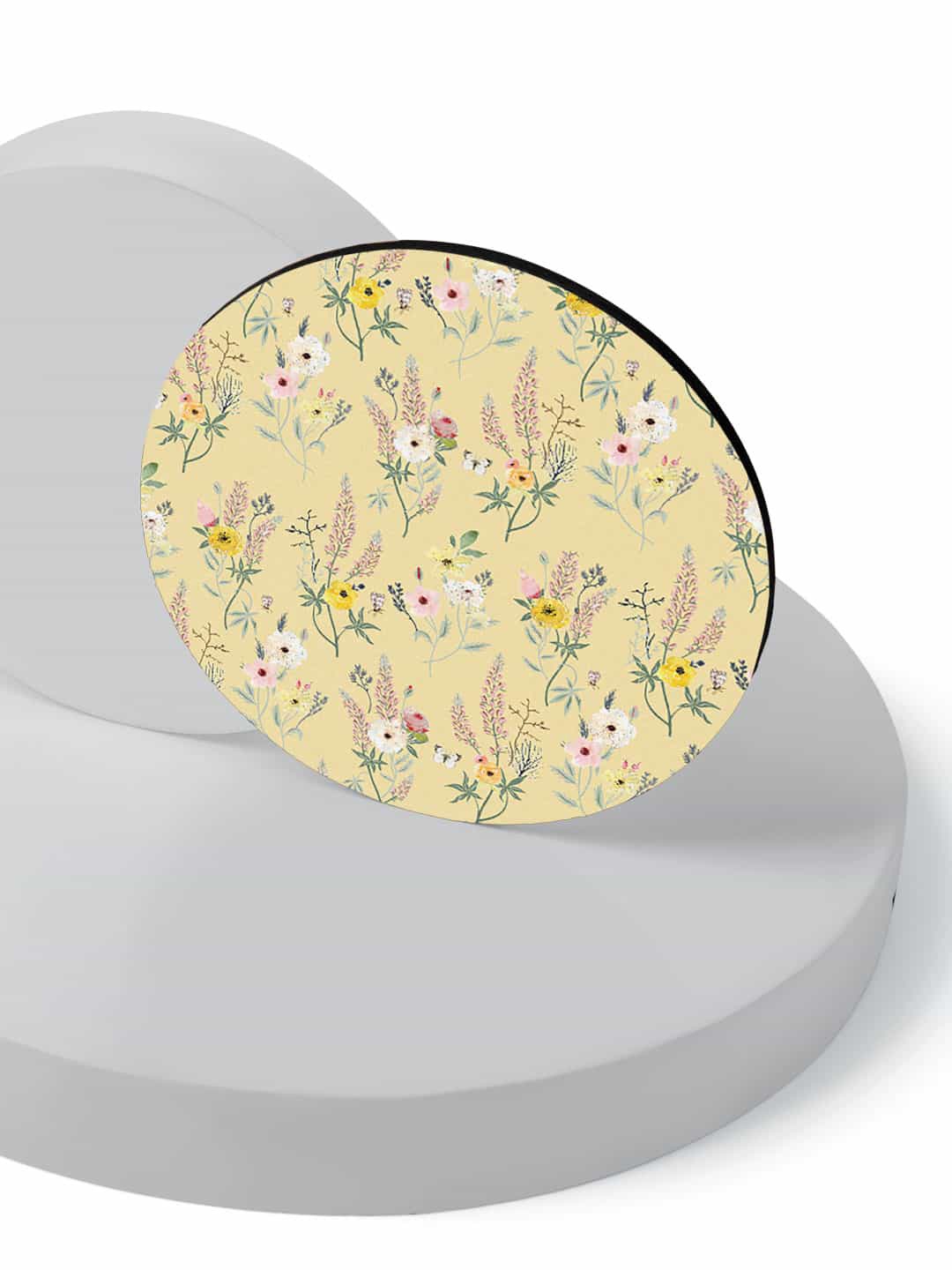 

macmerise Set of 6 Payal Singhal Lemon Garden Printed Coasters, Yellow