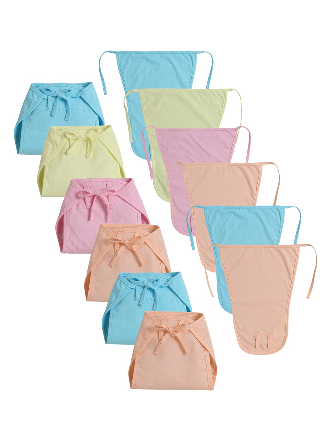 

Little Angels Kids Pack of 12 Hosiery Cotton Assorted Nappy