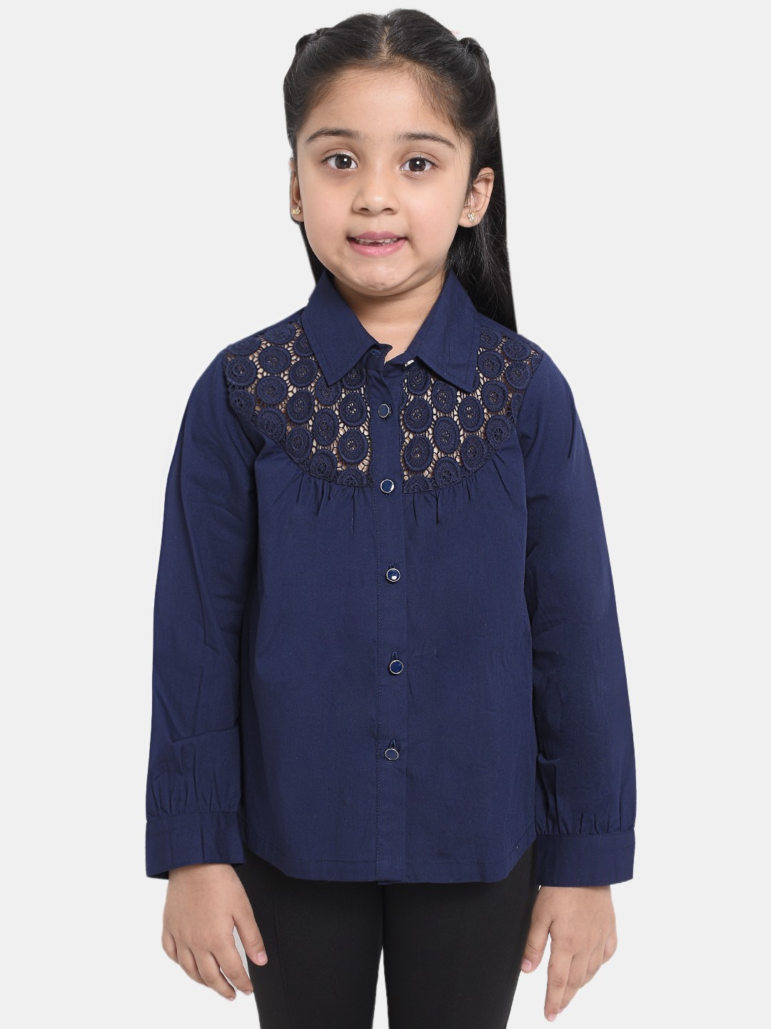 

Nauti Nati Girls Navy Blue Comfort Casual Shirt