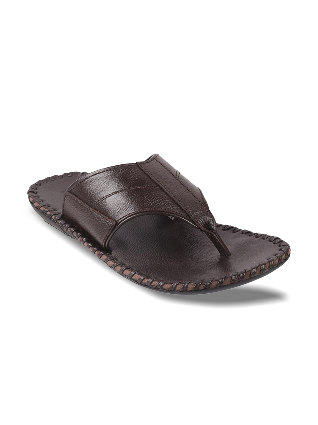 

Metro Men Brown Leather Comfort Sandals