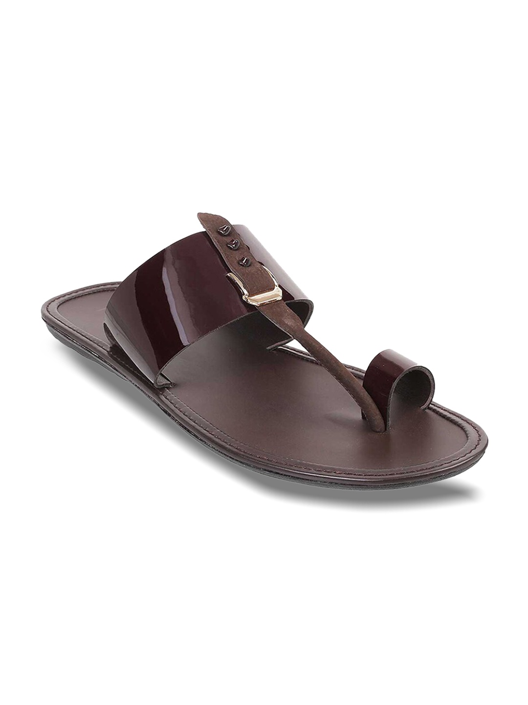 

Metro Men Coffee Brown Ethnic Leather Comfort Sandals