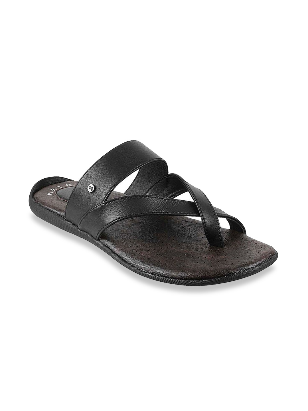 

Metro Men Black Comfort Sandals