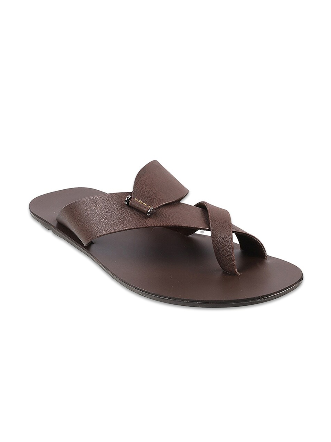 

Metro Men Brown Solid Casual Comfort Sandals