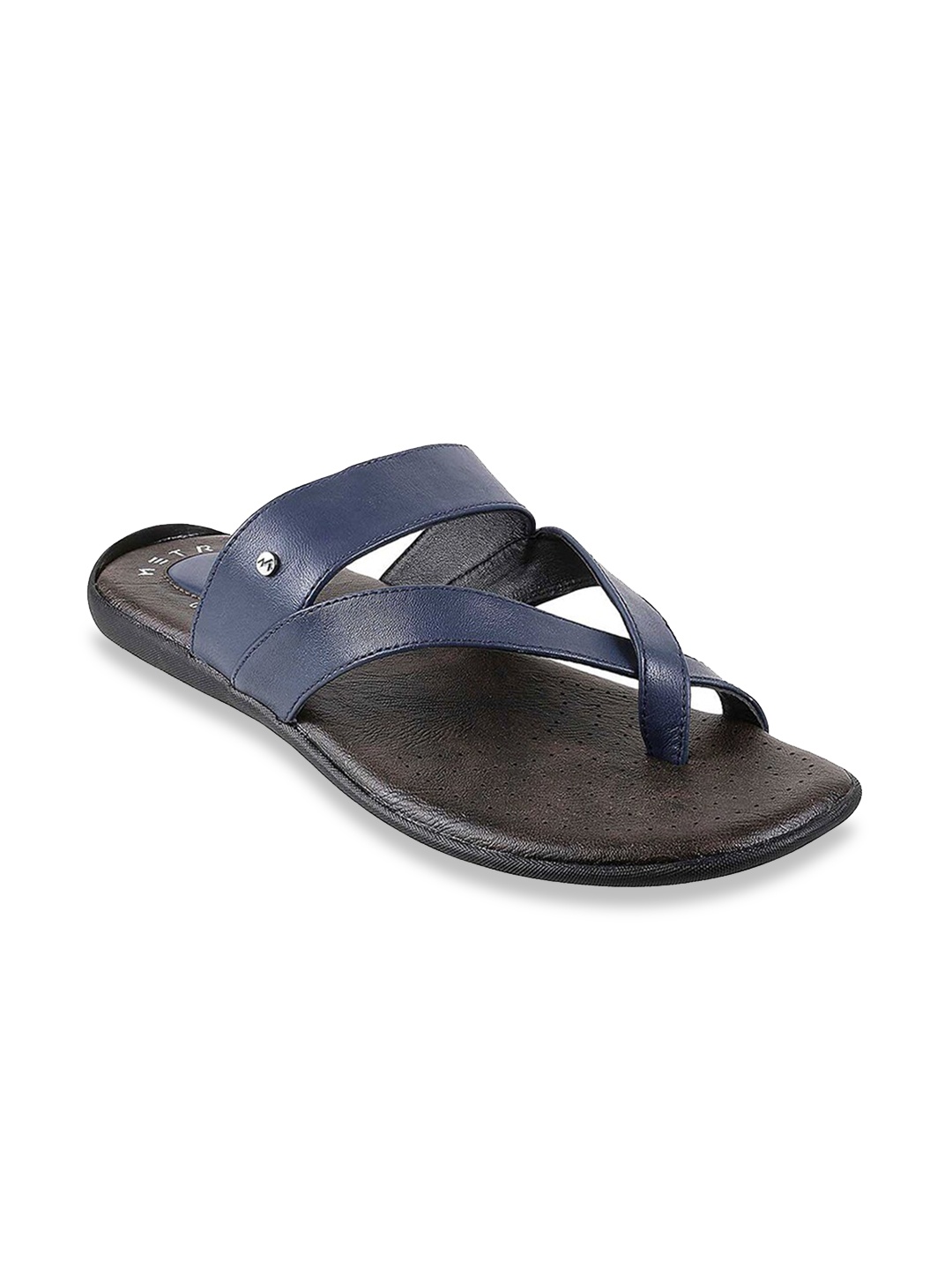 

Metro Men Navy Blue & Black Comfort Sandals