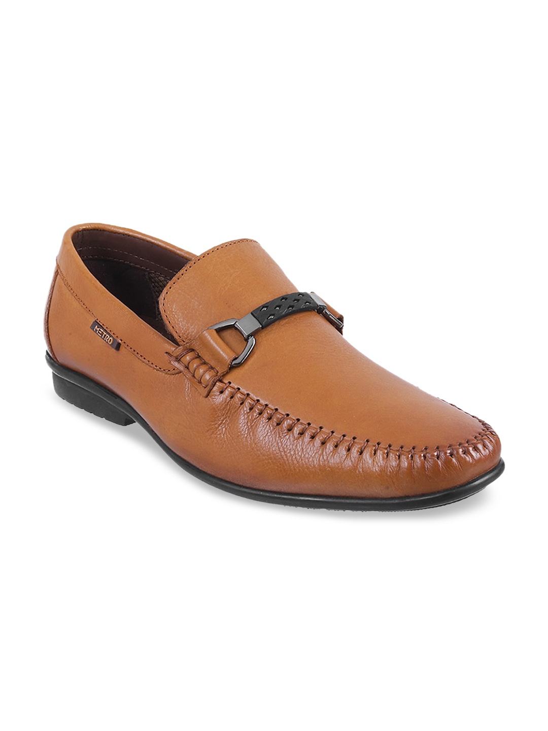 

Metro Men Tan Leather Loafers