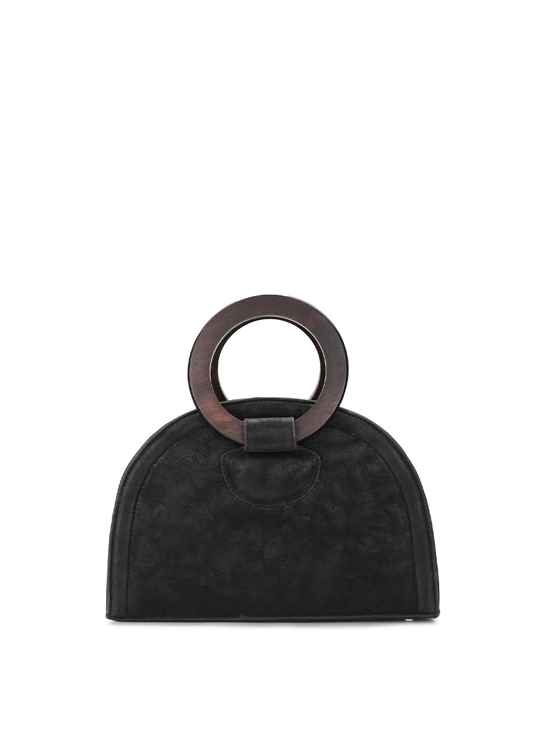 

RASHKI Black Structured Handheld Bag