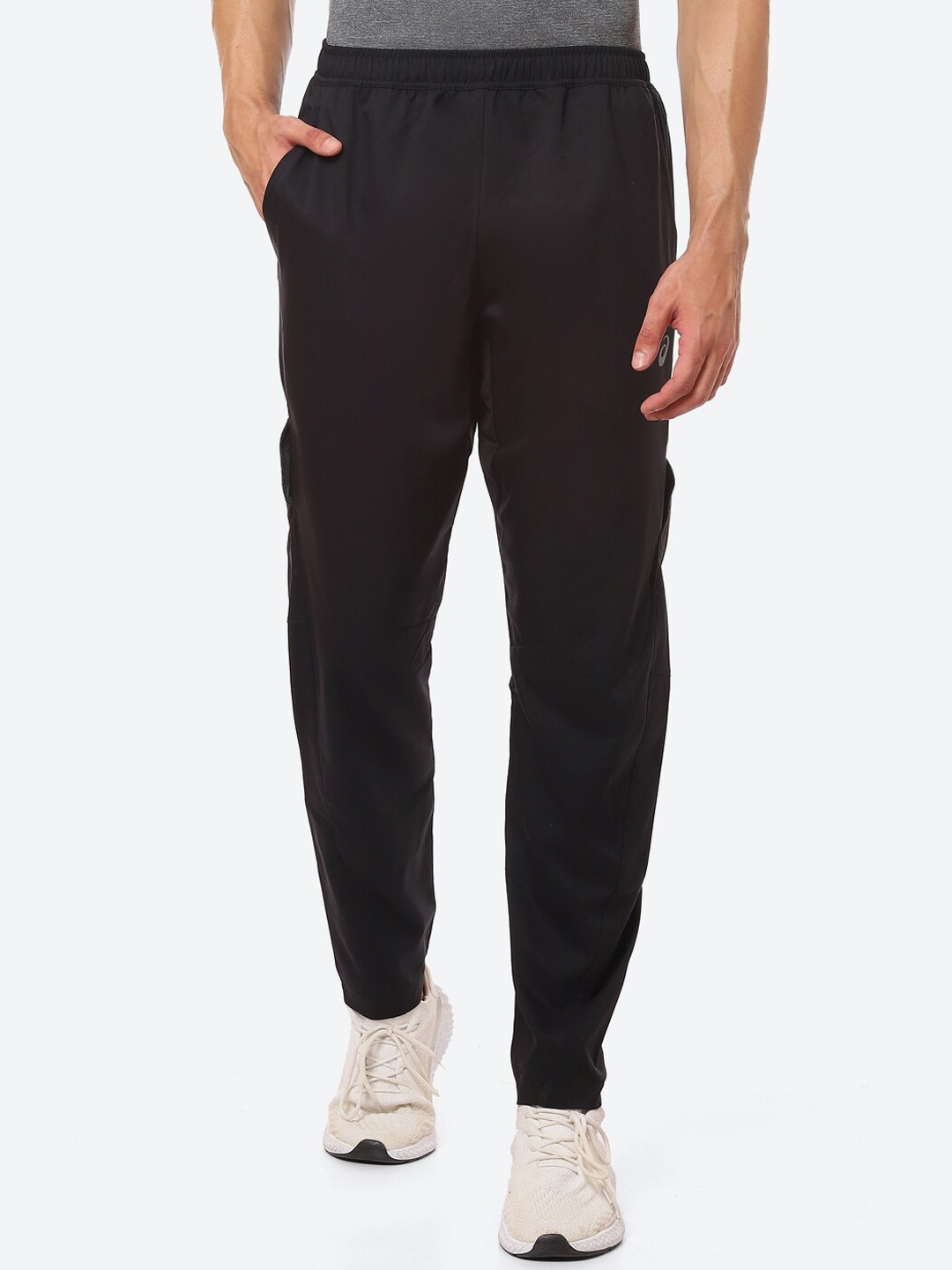 

ASICS Men Black M Woven Solid Track Pants