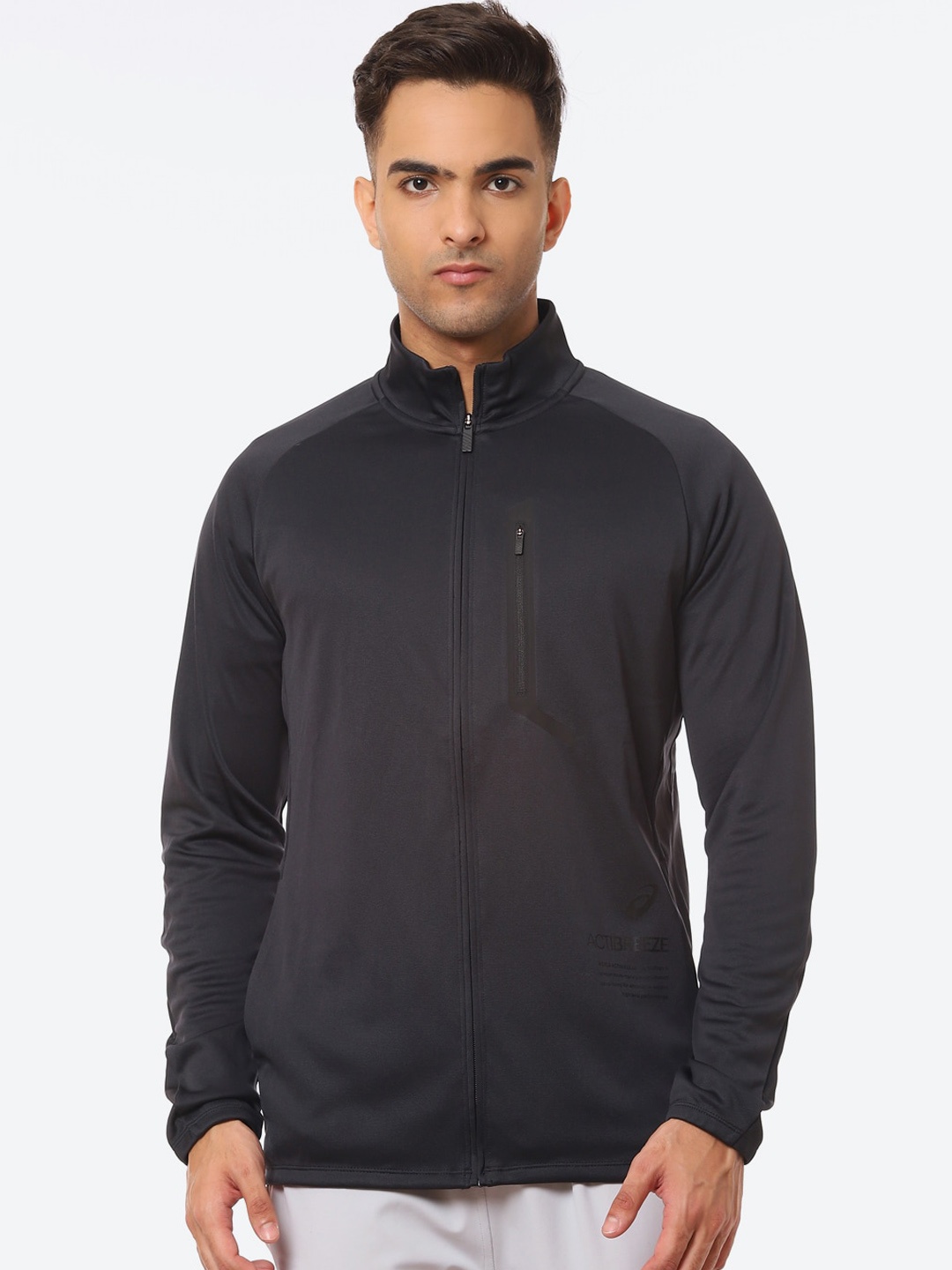 

ASICS Men Black Training or Gym Sporty Jacket M ACTIBREEZE JACQUARD