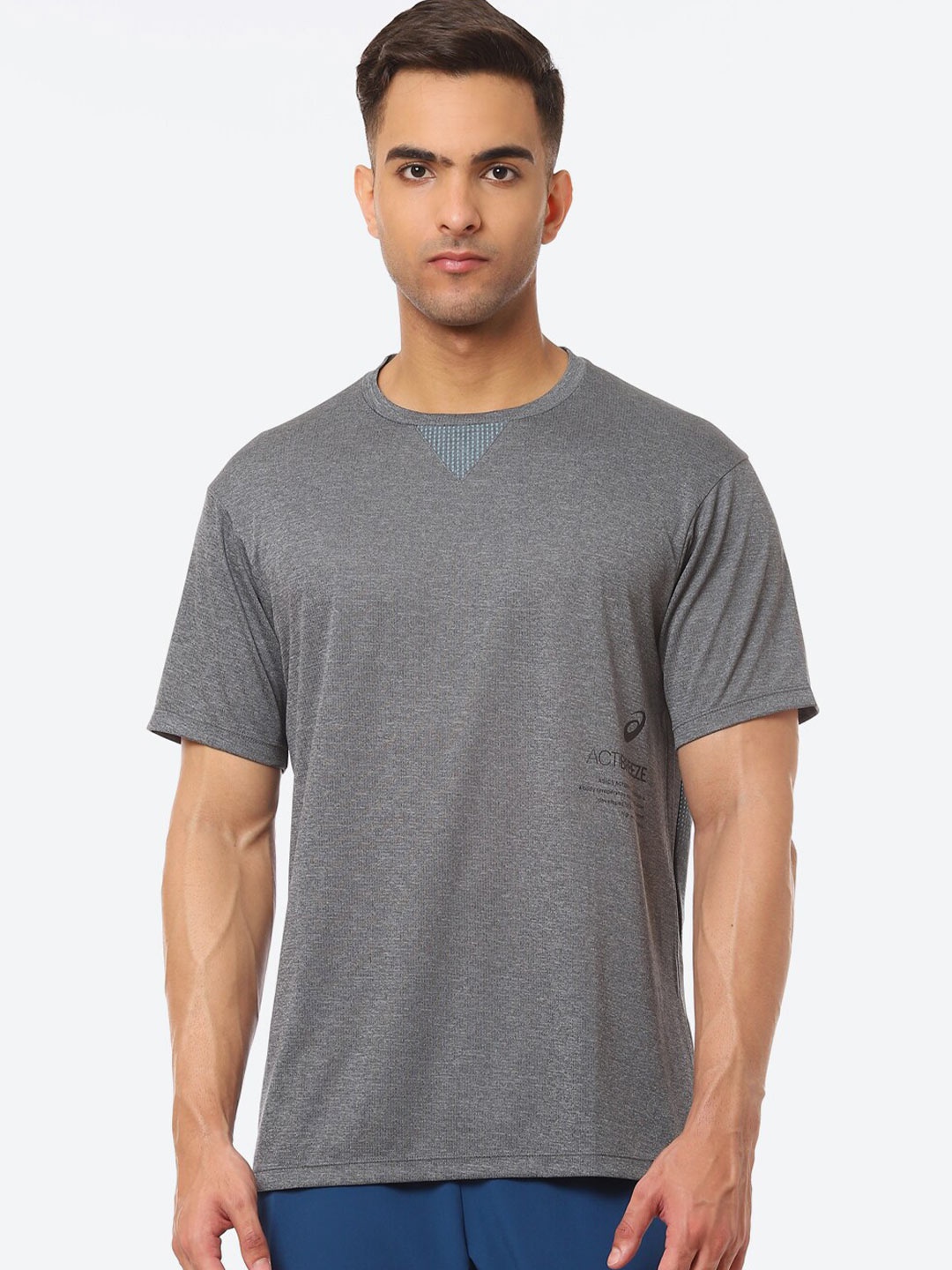 

ASICS Men Grey Actibreeze Jacquard SS T-shirt