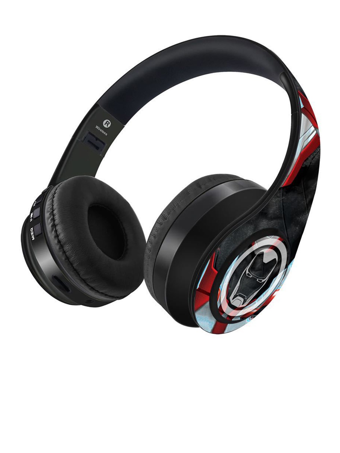 

macmerise Black Solid Over-Ear Wireless Headphones with 9 Hrs Battery & Mic