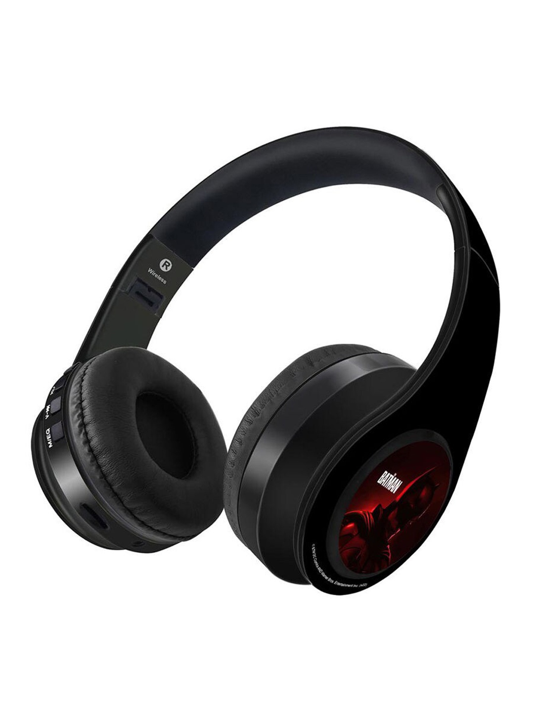 

macmerise Black Red Printed Bluetooth On Ear Headphones with 9 Hrs Battery & Mic