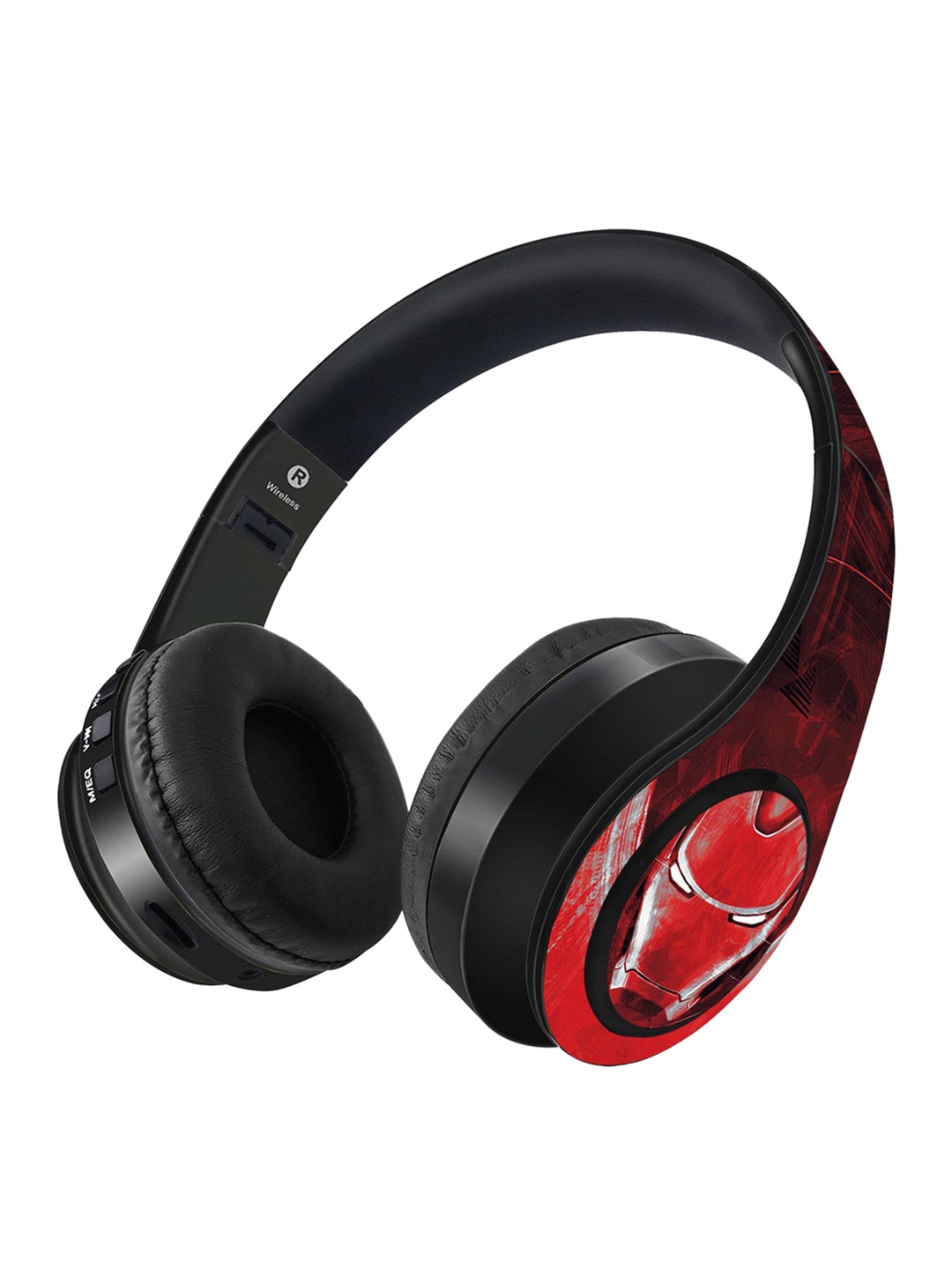 

macmerise Black & Red Ironman Printed Over-Ear Wireless Headphones