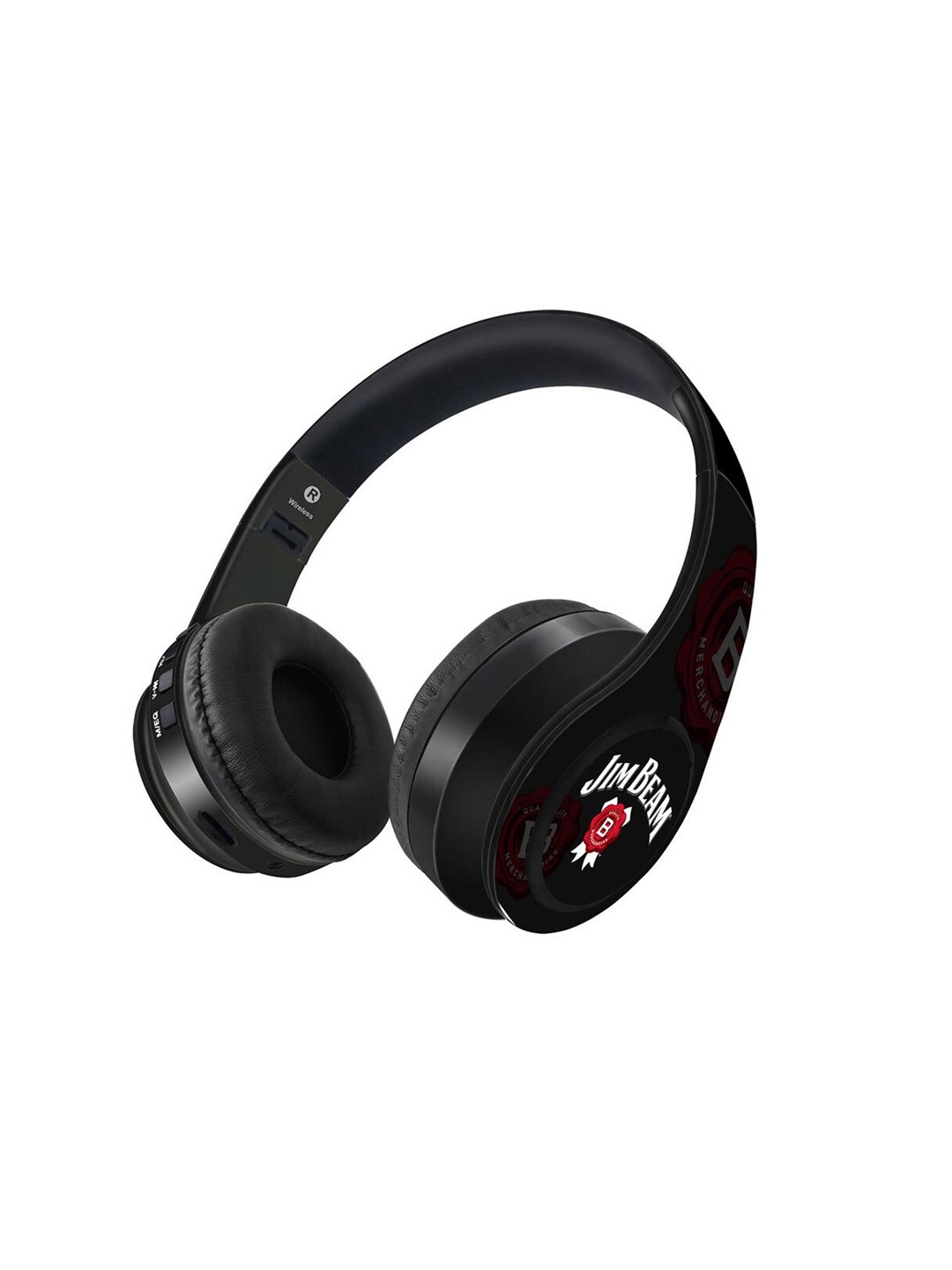 

macmerise Black Printed Wireless On Ear Headphones