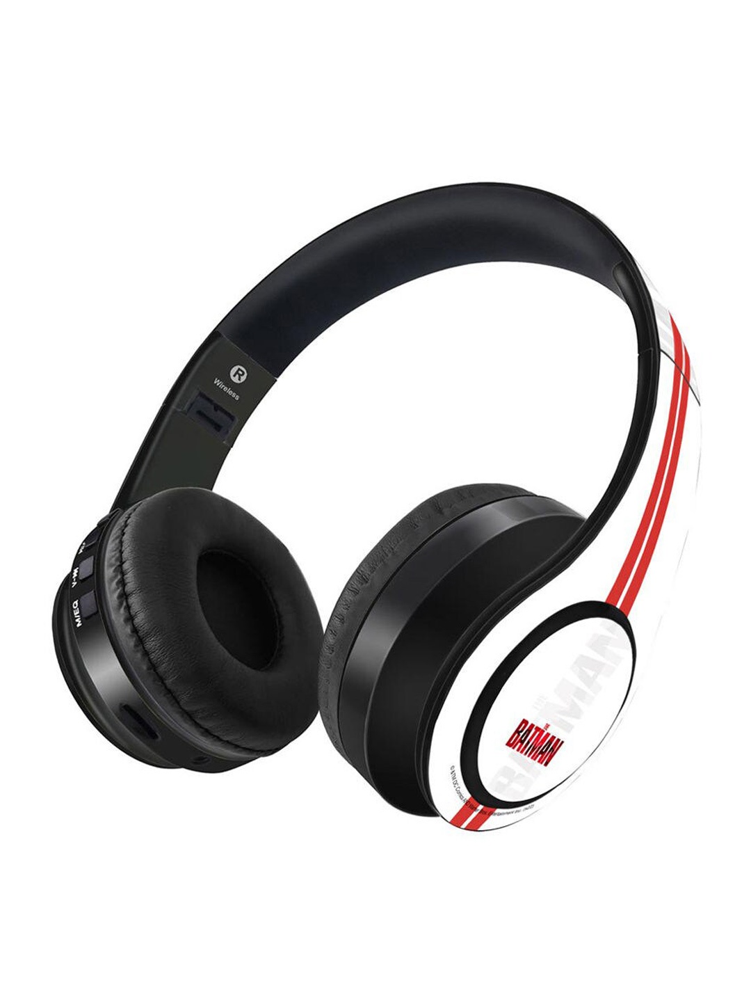 

macmerise White & Red The Bat Printed Over-Ear Wireless Headphones