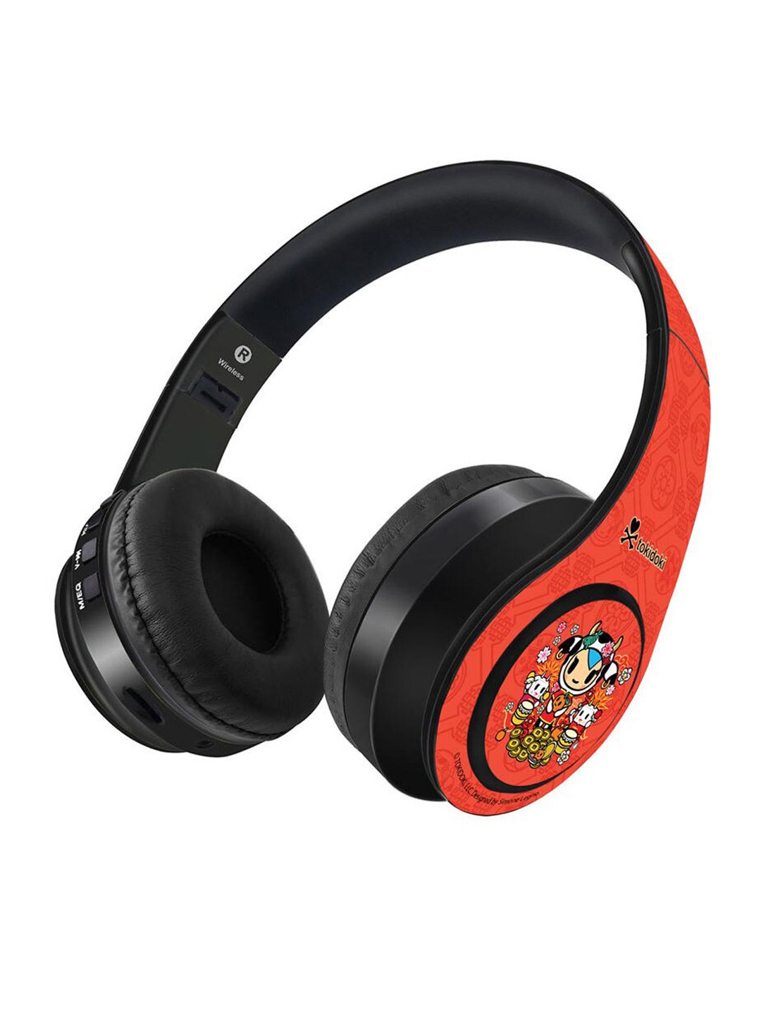 

macmerise Red Printed TD Moofia Art Bluetooth On Ear Headphones with 9 Hrs Battery & Mic