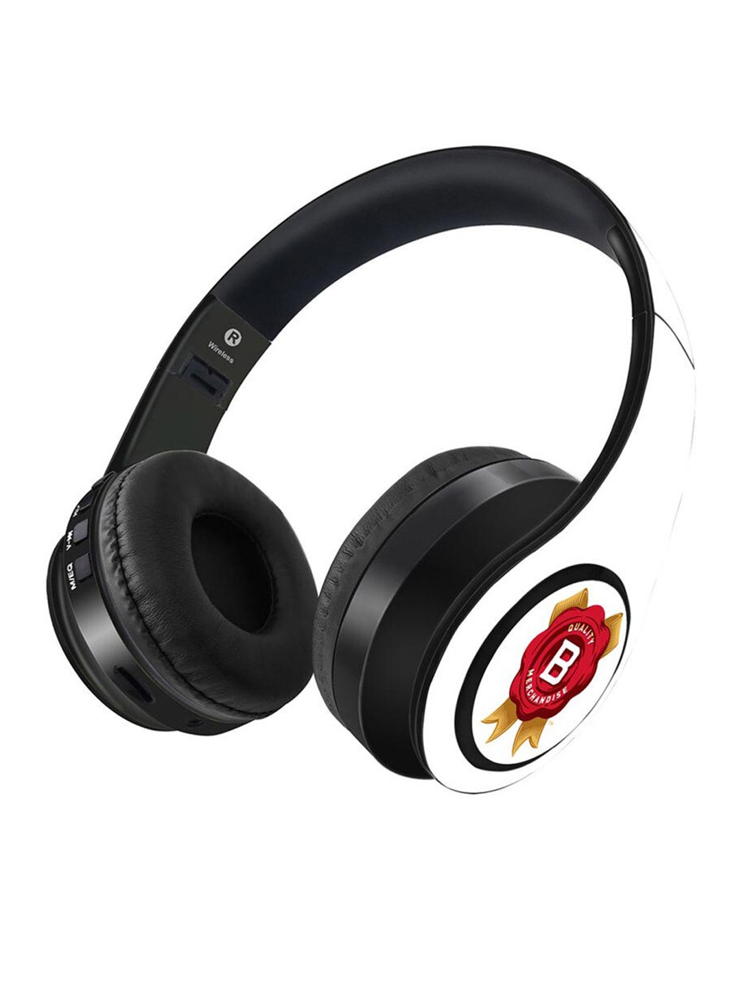 

macmerise White & Red Jim Beam Rosette Printed Over-Ear Wireless Headphones