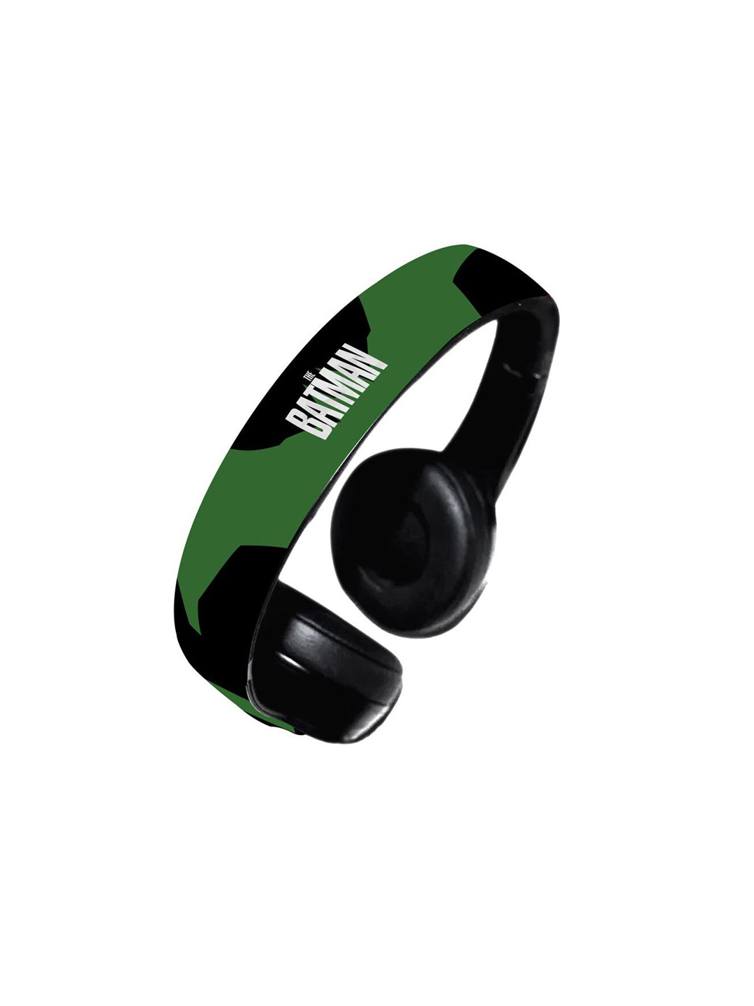 

macmerise Black Green Printed Bluetooth On Ear Headphones with 9 Hrs Battery & Mic