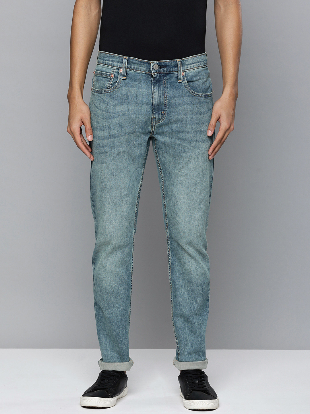 

Levis Men Blue 512 Tapered Fit Heavy Fade Stretchable Jeans